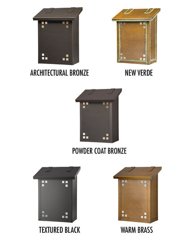 American Craftsman Brass Vertical Mailbox