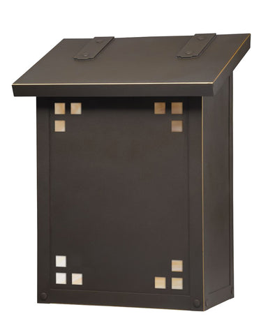 American Craftsman Brass Vertical Mailbox