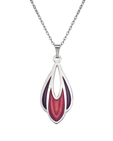 Charles Rennie Mackintosh Tulip Pendant Necklace - Red