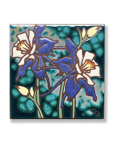 Columbines Ceramic Tile