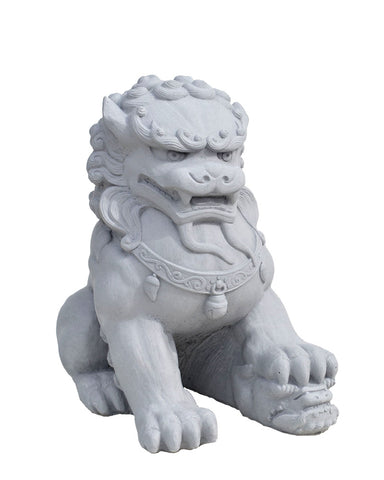 Fu Dog (Female) in Cast Stone (Antique Grey)