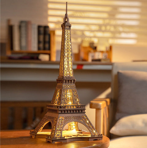 DIY Night of the Eiffel Tower 3D Puzzle