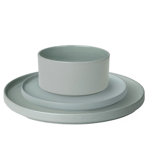 Blomus Pilar 3-Piece Dinner Stoneware Set - Mirage Grey