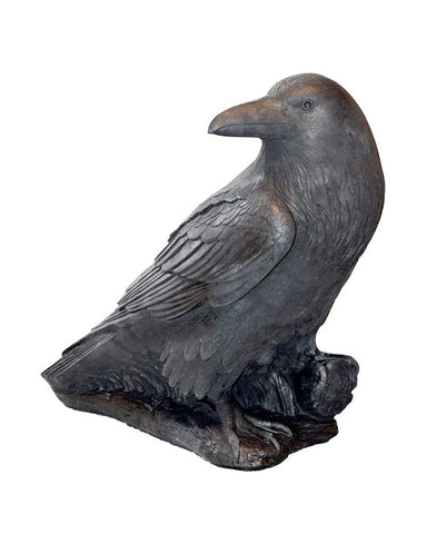 Raven Garden Statue in Cast Stone