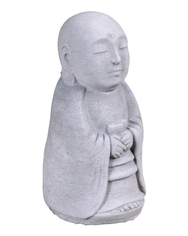 Standing Jizo in Cast Stone (Antique Grey)