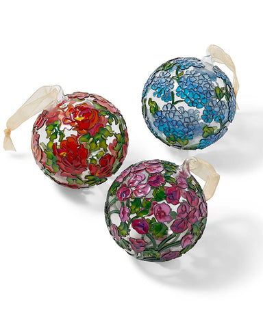 Tiffany Cloisonné Blown Glass Ornaments