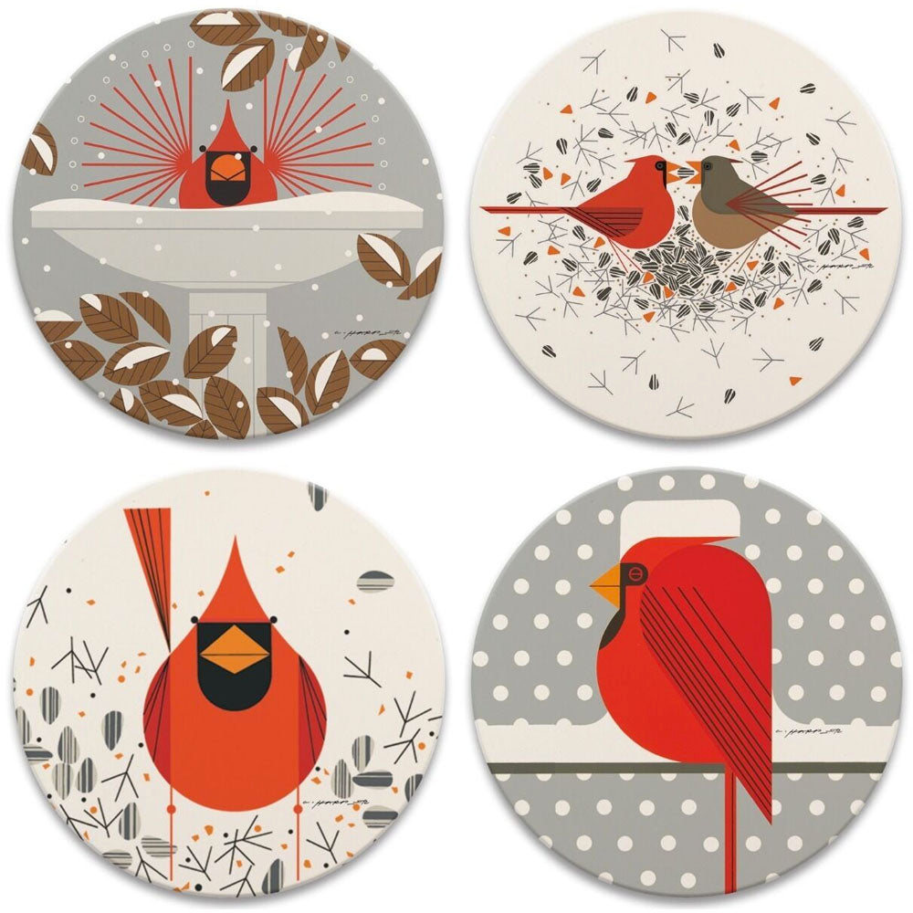 Cardinal Courtship Welcome mat - The Charley Harper Gallery